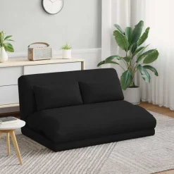 vidaXL Verstelbare vlo stoelen Zwart Fluweel