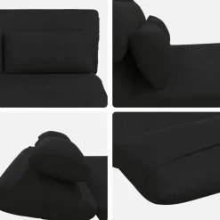 vidaXL Verstelbare vlo stoelen Zwart Fluweel
