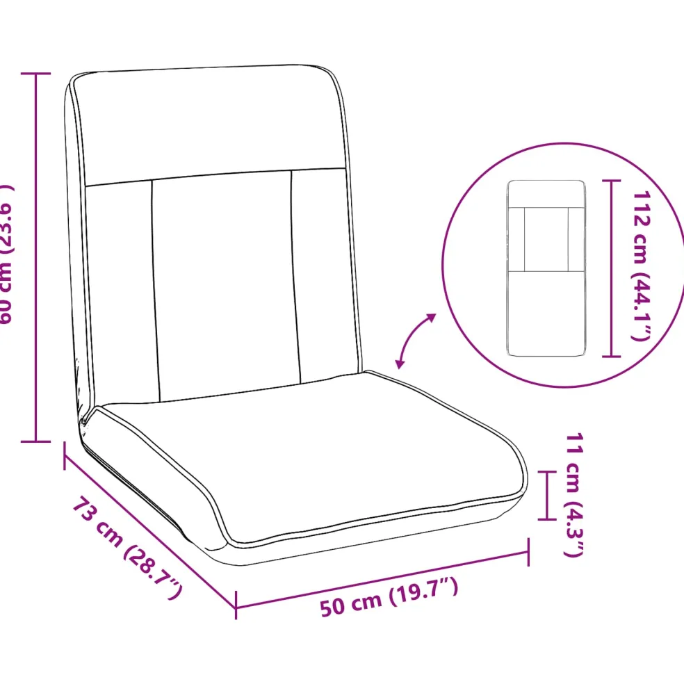 vidaXL Verstelbare vlo stoelen Zwart Stof