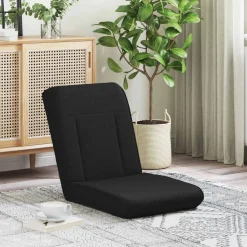 vidaXL Verstelbare vlo stoelen Zwart Stof