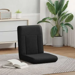 vidaXL Verstelbare vlo stoelen Zwart Stof