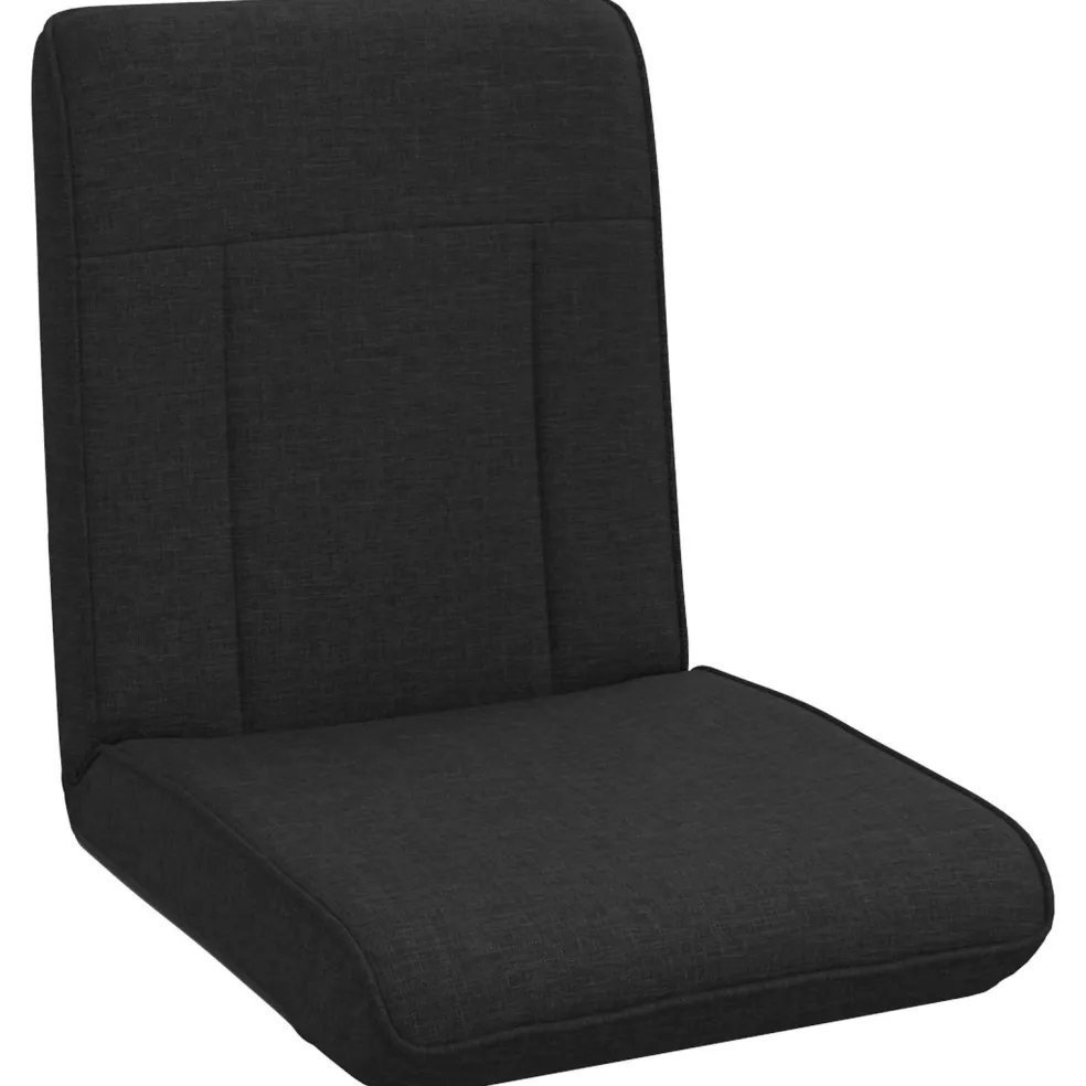 vidaXL Verstelbare vlo stoelen Zwart Stof