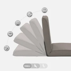 vidaXL Verstelbare vlo stoelen Taupe Stof