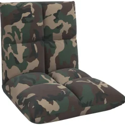vidaXL Verstelbare vlo stoelen Legergroen Stof