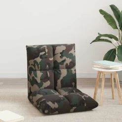 vidaXL Verstelbare vlo stoelen Legergroen Stof