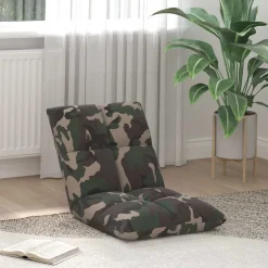 vidaXL Verstelbare vlo stoelen Legergroen Stof