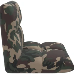 vidaXL Verstelbare vlo stoelen Legergroen Stof