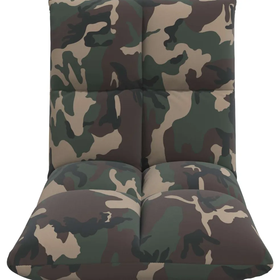 vidaXL Verstelbare vlo stoelen Legergroen Stof