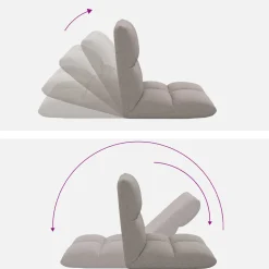 vidaXL Verstelbare vlo stoelen Taupe Stof