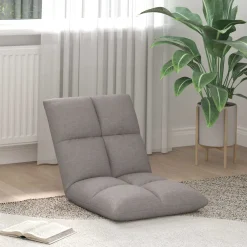 vidaXL Verstelbare vlo stoelen Taupe Stof