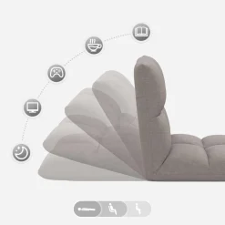 vidaXL Verstelbare vlo stoelen Taupe Stof