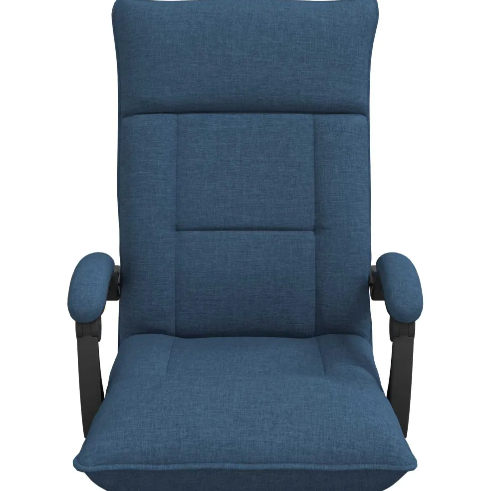 vidaXL Verstelbare vlo stoelen Blauw Stof