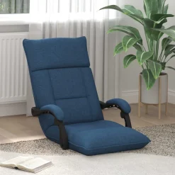 vidaXL Verstelbare vlo stoelen Blauw Stof