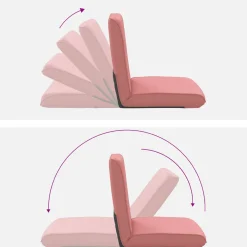 vidaXL Verstelbare vlo stoelen Roze Kunstleer