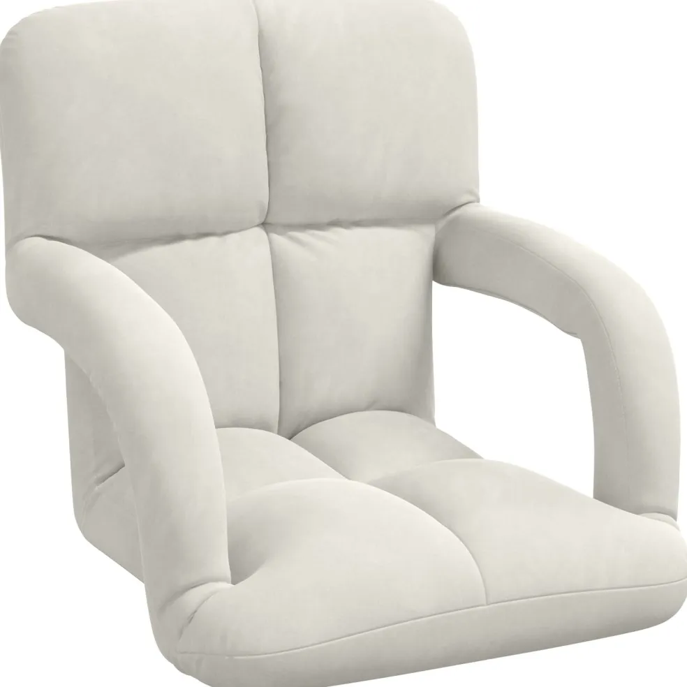 vidaXL Verstelbare vlo stoelen Crèmekleurig Fluweel