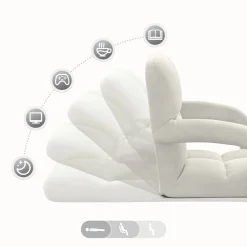 vidaXL Verstelbare vlo stoelen Crèmekleurig Fluweel