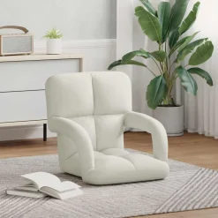 vidaXL Verstelbare vlo stoelen Crèmekleurig Fluweel