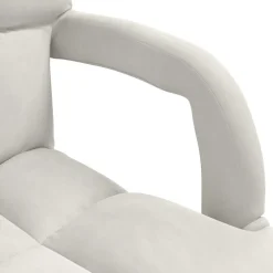 vidaXL Verstelbare vlo stoelen Crèmekleurig Fluweel