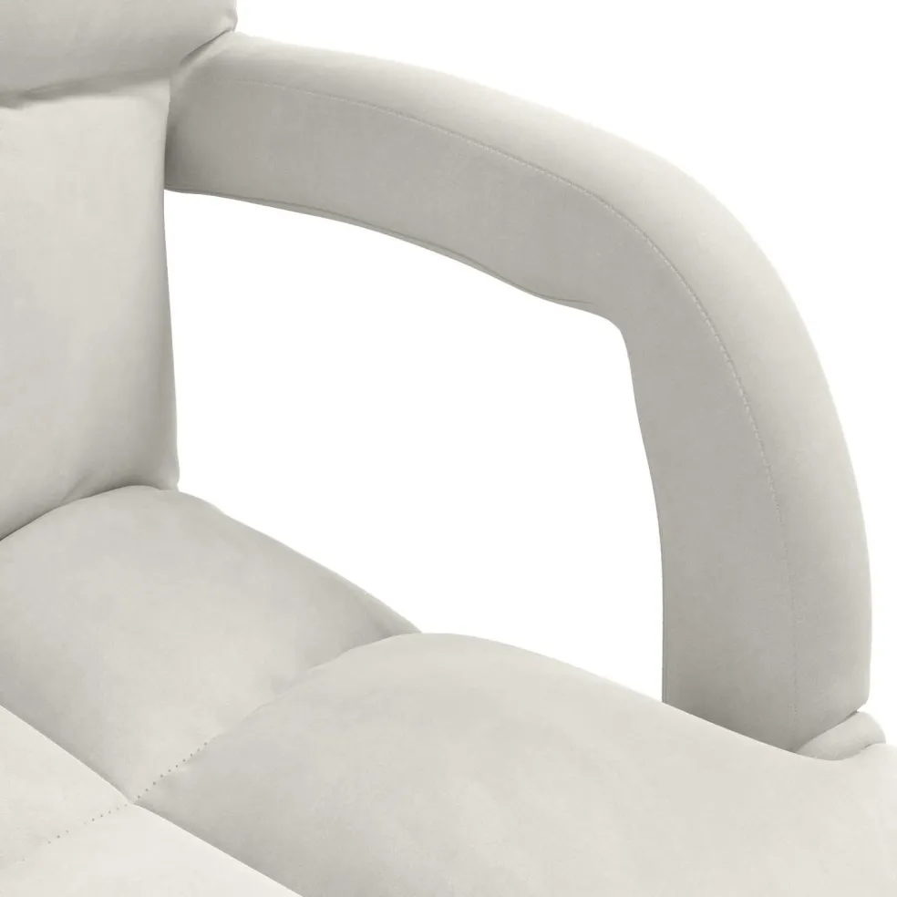 vidaXL Verstelbare vlo stoelen Crèmekleurig Fluweel