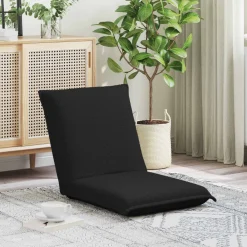 vidaXL Verstelbare vlo stoelen Zwart Fluweel