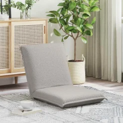 vidaXL Verstelbare vlo stoelen Lichtgrijs Schapenstof