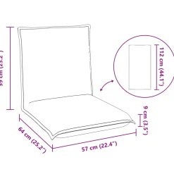 vidaXL Verstelbare vlo stoelen Lichtgrijs Schapenstof