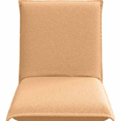 vidaXL Verstelbare vlo stoelen Beige Schapenstof