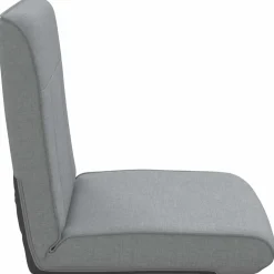 vidaXL Verstelbare vlo stoelen Lichtgrijs Stof