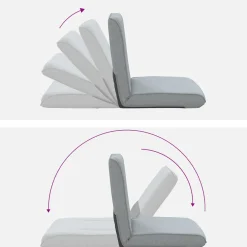 vidaXL Verstelbare vlo stoelen Lichtgrijs Stof