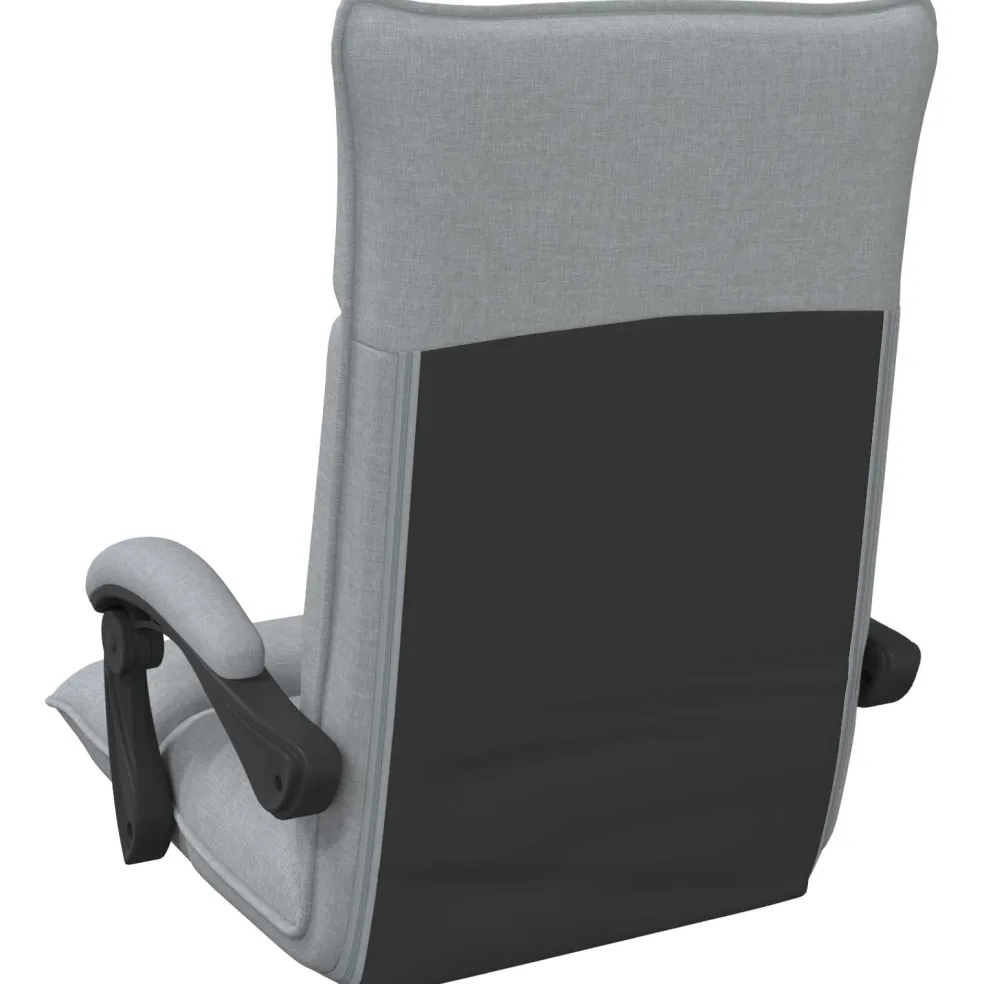 vidaXL Verstelbare vlo stoelen Lichtgrijs Stof