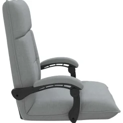vidaXL Verstelbare vlo stoelen Lichtgrijs Stof