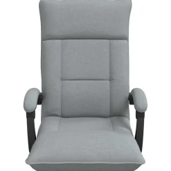 vidaXL Verstelbare vlo stoelen Lichtgrijs Stof