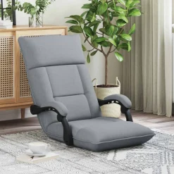 vidaXL Verstelbare vlo stoelen Lichtgrijs Stof