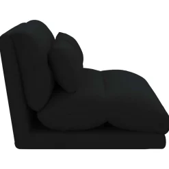 vidaXL Verstelbare vlo stoelen Zwart Stof