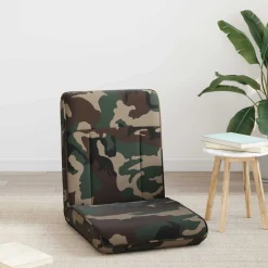 vidaXL Verstelbare vlo stoelen Legergroen Stof