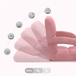 vidaXL Verstelbare vlo stoelen Roze Fluweel