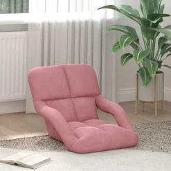 vidaXL Verstelbare vlo stoelen Roze Fluweel