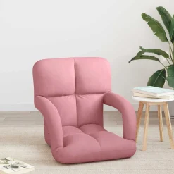 vidaXL Verstelbare vlo stoelen Roze Fluweel