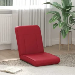 vidaXL Verstelbare vlo stoelen Wijnrood Kunstleer
