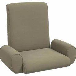 vidaXL Verstelbare vlo stoelen Kaki Grove Fluweel