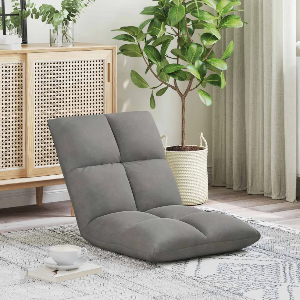 vidaXL Verstelbare vlo stoelen Lichtgrijs