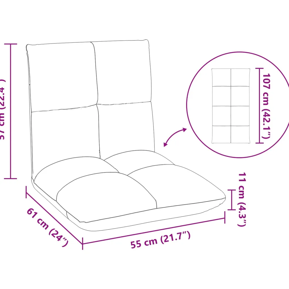 vidaXL Verstelbare vlo stoelen Lichtgrijs