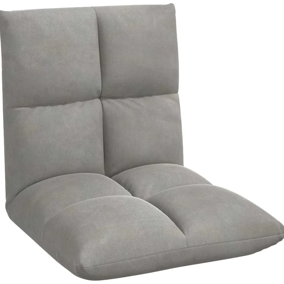 vidaXL Verstelbare vlo stoelen Lichtgrijs