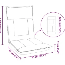 vidaXL Verstelbare vlo stoelen Crèmekleurig Fluweel