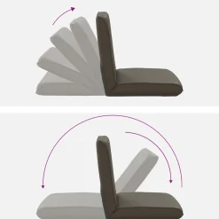 vidaXL Verstelbare vlo stoelen Grijs Kunstleer