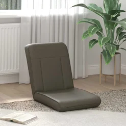 vidaXL Verstelbare vlo stoelen Grijs Kunstleer