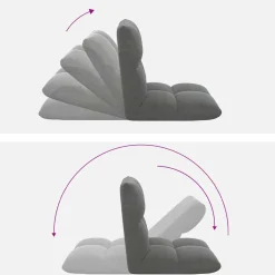 vidaXL Verstelbare vlo stoelen Donkergrijs Fluweel
