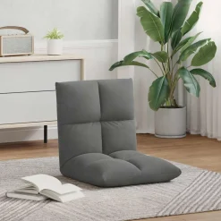 vidaXL Verstelbare vlo stoelen Donkergrijs Fluweel