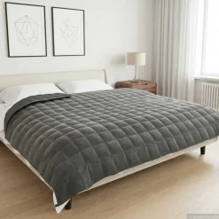 vidaXL Verzwaringsdeken Antraciet 230 x 220 cm 15 kg 100% Katoen 205T