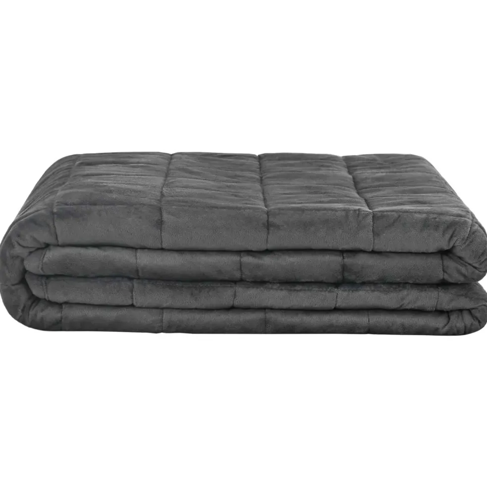 vidaXL Verzwaringsdeken Antraciet 230 x 220 cm 15 kg 100% Katoen 205T